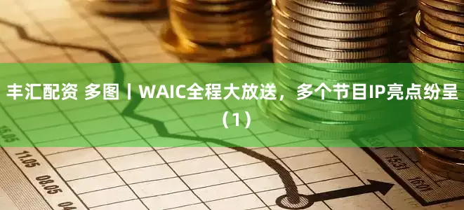 丰汇配资 多图丨WAIC全程大放送，多个节目IP亮点纷呈（1）